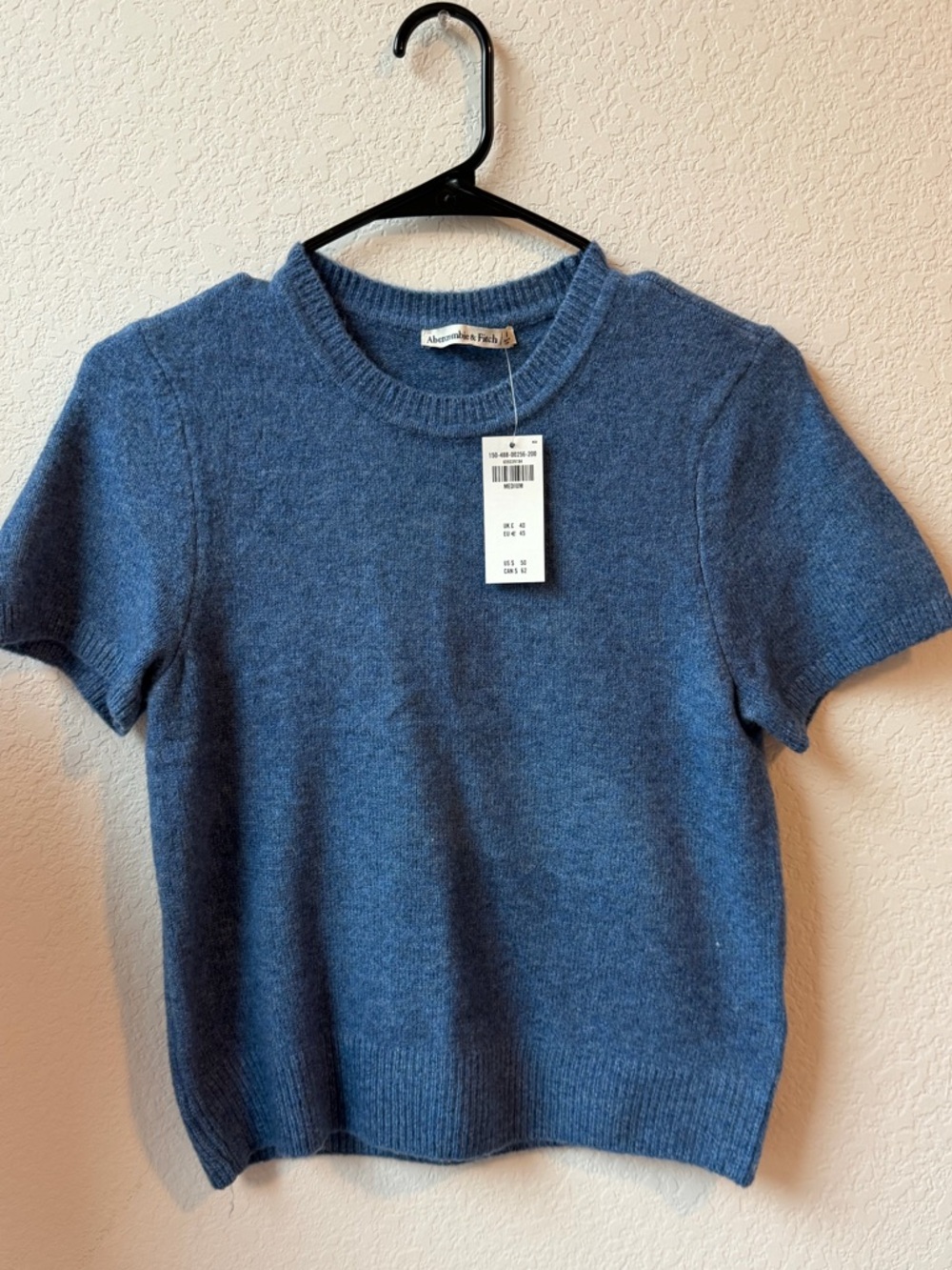 Abercrombie & Fitch Short-Sleeve Crewneck Sweater - Blue